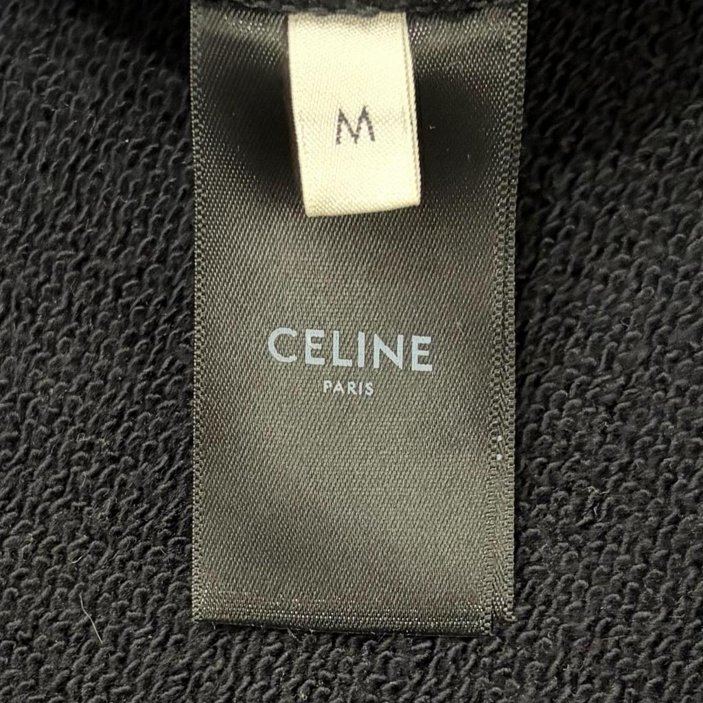 CELINE College Logo Teddy Jacket Black Men's Size M Model 2Y815345F