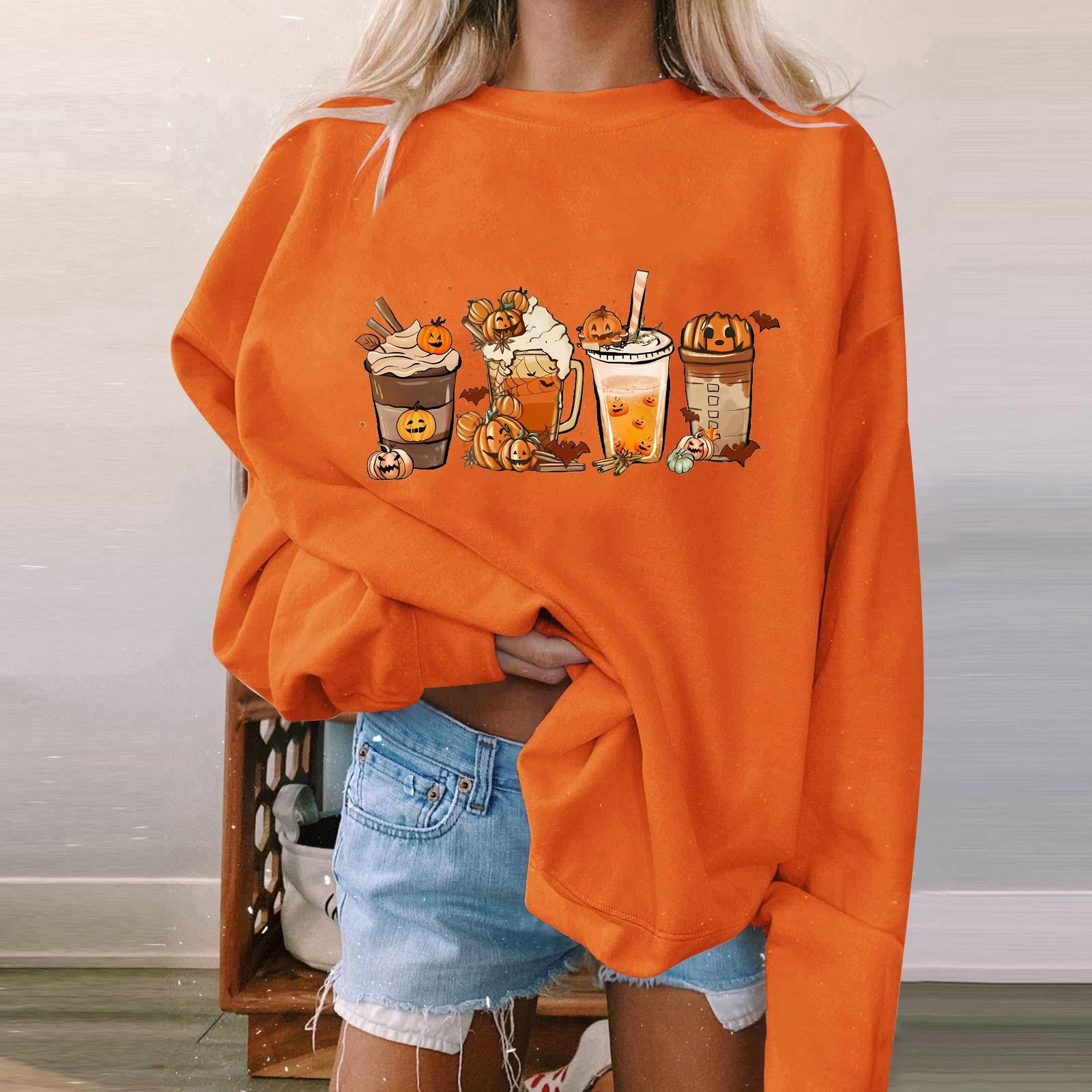 Женский пуловер с принтом Хэллоуина — фото 10