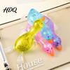 Portable Stress Ball Transparent Glitter Duck Squeeze Toy, Mini Anxiety Relief Toy Sensory Slow Rising Animal Shape