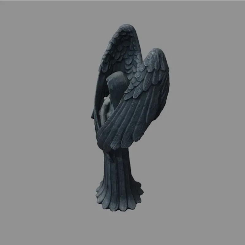 New Darkness Fallen Angel The Myth Of Cthulhu Statue Faceless Lucifer Sculpture Resin Crafts Home Simple Style Place Decorations