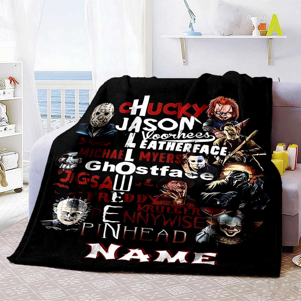 Warner Bros. Works (14) Customize Text Blanket Multi-purpose Personalized Blanket Durable Comfort Great for Chair Bedding Sofa Living Room