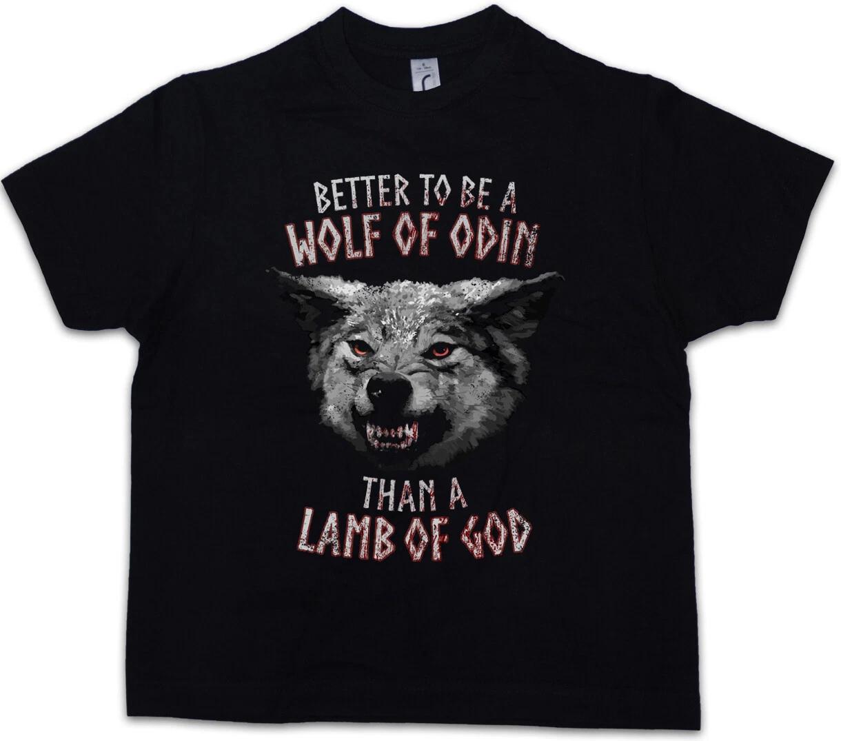 WOLF OF ODIN Kids Boys kids boys T-Shirt Odin Geri Freki Thor Valhalla Vikings Fun 120