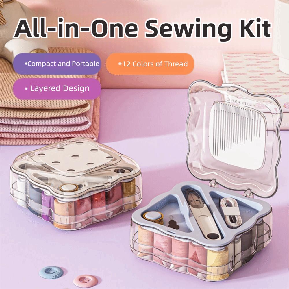DIY Apparel Crafts Sewing Needle Threads Box Set Mini Sewing Tools New Sewing Box Kit  Home Travel