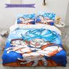 Roupa de Cama com Padrão Dragon Ball Super, Conjunto de Colcha Capa de Colcha Fronha Presente de Aniversário para Casa (1 capa de edredom + 2 fronhas, sem enchimento.)
