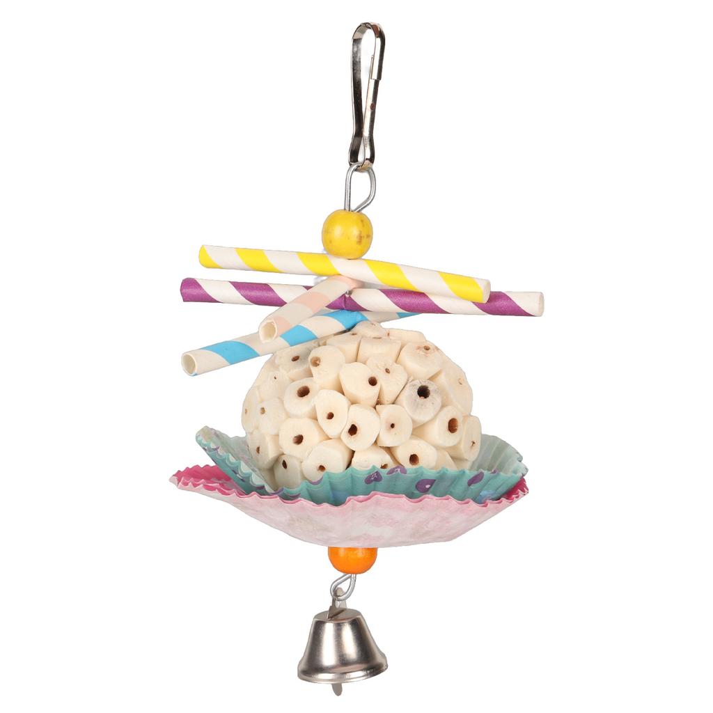 Cake Bird Foraging Toy Edible Soft Boredom Relief Parrot Shredding Chewing Toy for Cockatiel Budgie