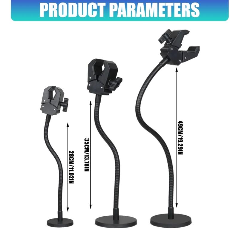 Magnetic Base Microphone Stand With Flexible Gooseneck And Heavy Duty Clamp For Studio Recording And Photography