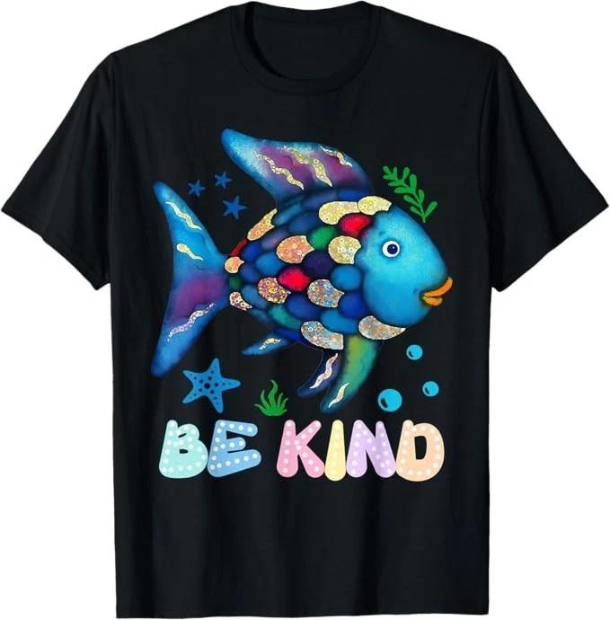 Be Kind Rainbow Fish Teacher Life Kids T-Shirt 100