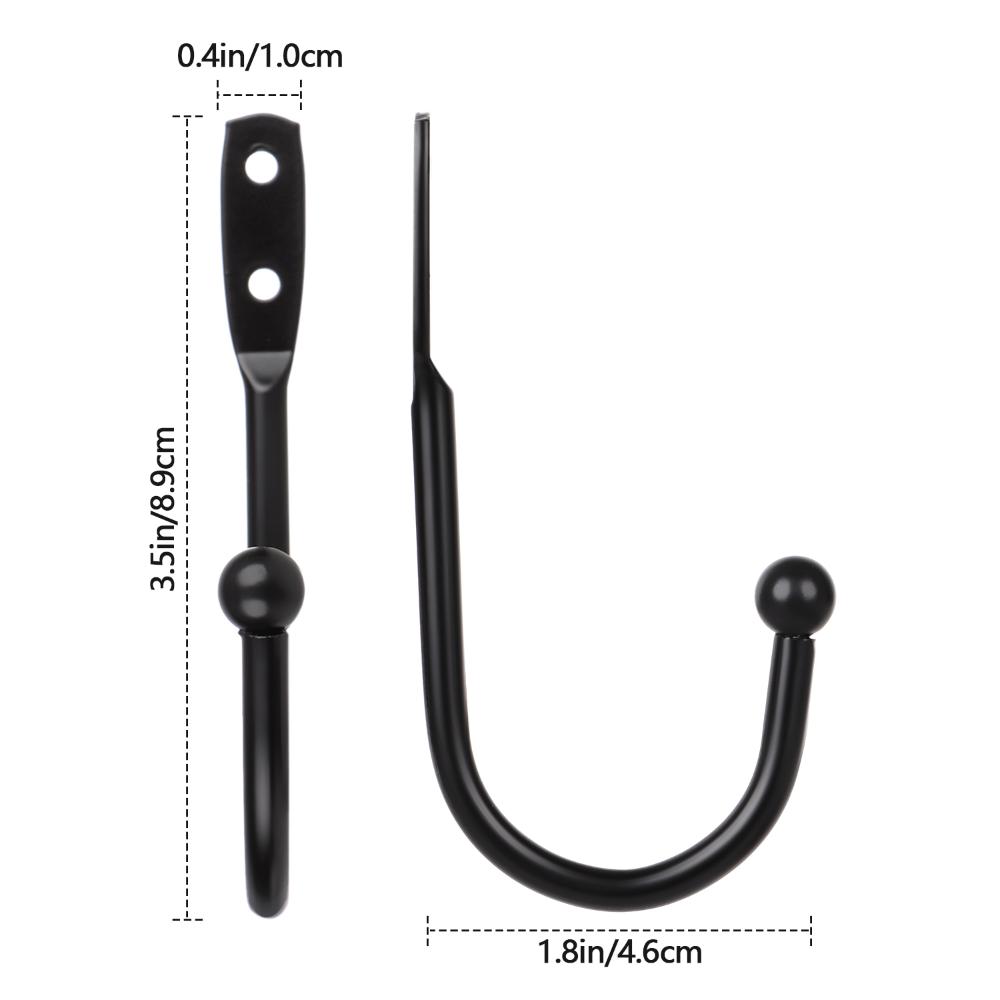Back U Shaped Curtain Loop Holder Wall Hanger Curtain Holder Curtain Holdback Mounted Metal Hooks