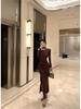 Women's One-Shoulder Slash Neck Halter Dress - Cinched Waist, Slit, New Style 