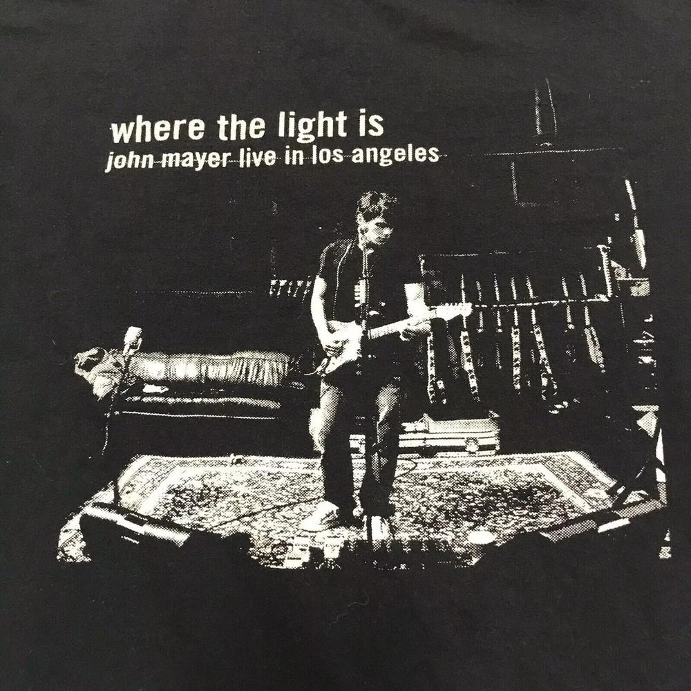 John Mayer Live in Los Angeles Where The Light Is  Full Size S-5XL Unisex T-Shirt XL