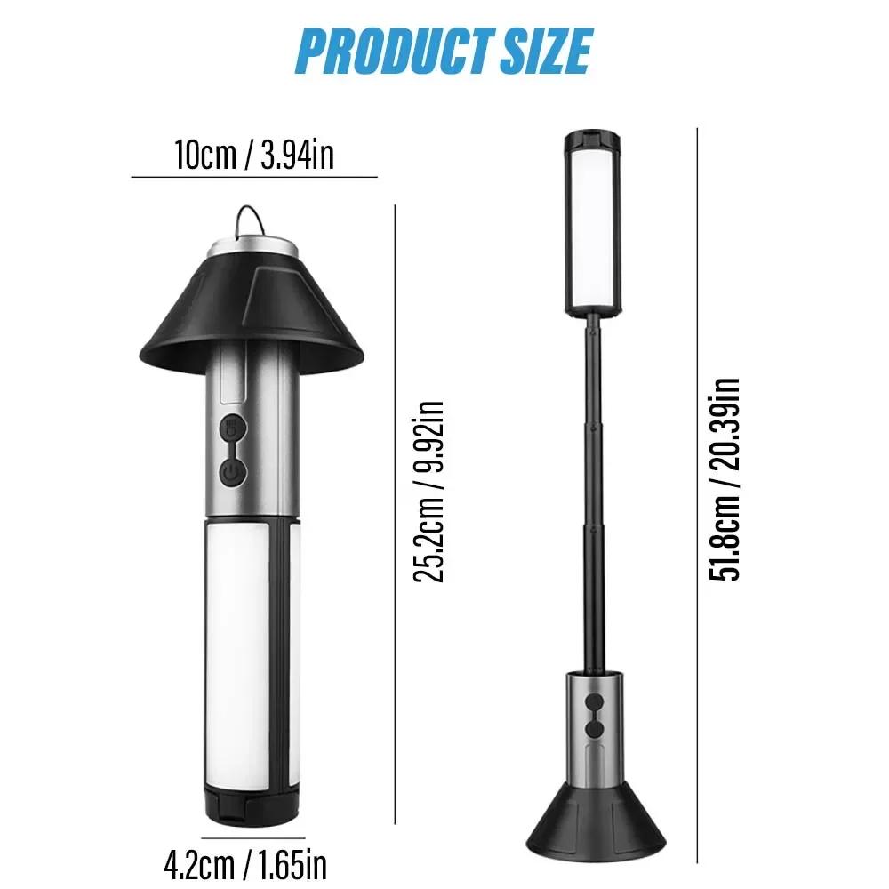 Telescopic Camping Lantern Outdoor Folding 3 Lighting Modes 3000mAh Battery Tent Lights Outdoor Supplies Portable Rechargeable