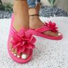 Fashion Comemore 2025 New Women's Thick Sole Slides Flower Decor Comfortable Home Slippers Casual Lightweight Beach Flip Flops Women
