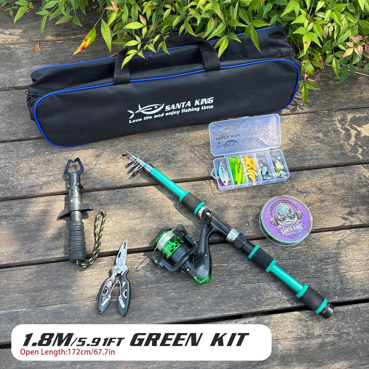 Fishing Kit - Includes Fishing Rod Reel Fishing Line Bait Fishing Scissors Fish Controller And Other Essential Fishing Tools