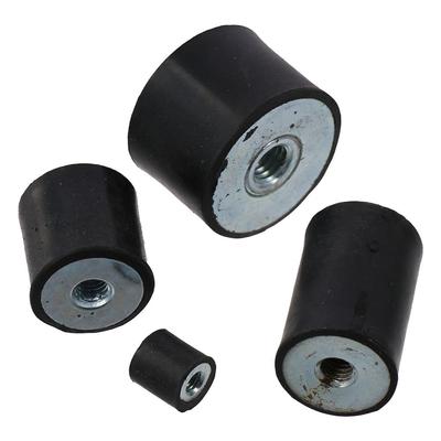 4Pcs Round Rubber Mounts Black Shock Absorber Female Vibration Isolator  Air Compressor