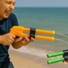 Children's Water Gun Double Tube Length 42 Cm Random Color for Outdoor Games and Water Battles