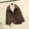 Damska jesienno-zimowa kurtka termiczna z pogrubieniem polaru Outdoor Lamb Fleece Jacket Thermal Top