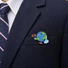 Earth Enamel Lapel Pin, Protecting The Earth Metal Brooch Pin for Backpacks, Clothing, Bags, Hats, Earth Day Gifts for Women Men