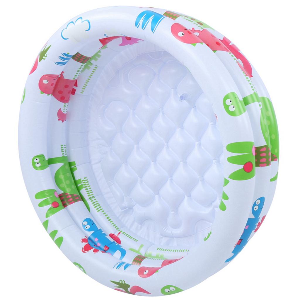 Piscina Gonfiabile Rotonda per Bambini Piccoli Portatile Gonfiabile Bambini Piccola Pompa Cartone Animato Dinosauro Piscina Interno