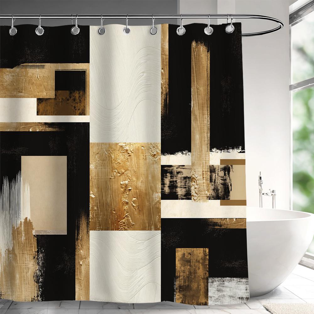Fashion Simple Art Line Shower Curtains , Waterproof Bathtub Curtain, Home Decoration Creative Personality Bathroom Curtain