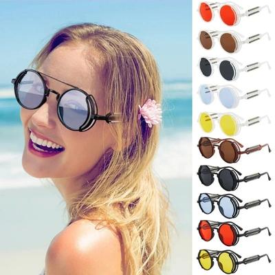 Steampunk Sunglasses Brand High Quality Men And Women Retro Round Pc Frame Sunglasses
