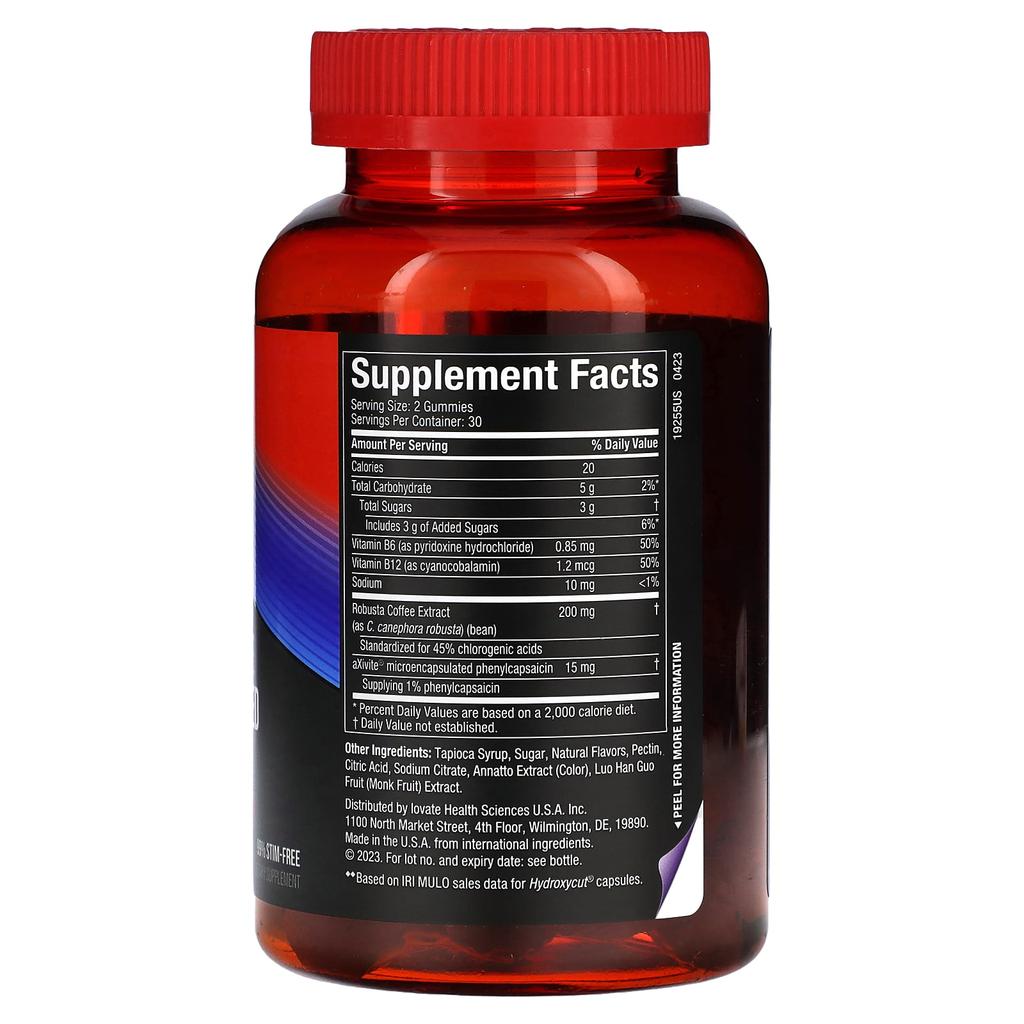 Hydroxycut, Hardcore Ultra Shredded Gummies, Sweet Heat, 60 Gummies