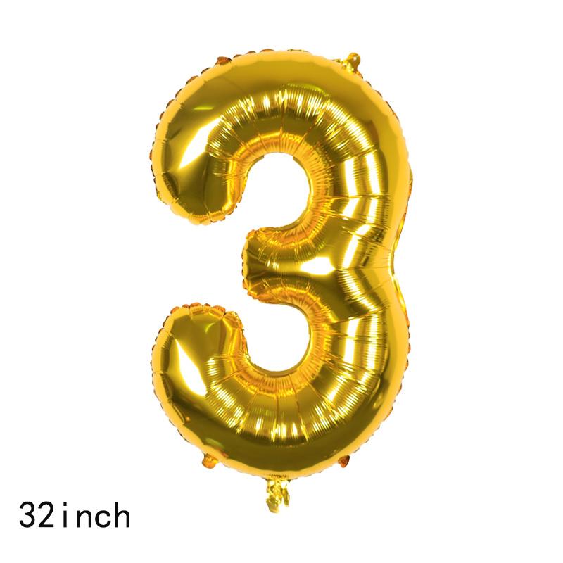 52pcs Golden Happy Birthday Party Balloons, 0-9 Numbers, for Birthday Party, Anniversary, Graduation, New Year, Valentine's Day