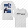 Funny Tv Series WANTED Tshirt Unisex Prison Break Streetwear Vintage Harajuku Top Cotton Short Sleeve Michael Scofield Tees
