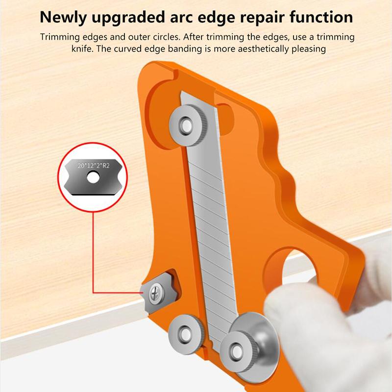 1Pc Rounded Arc Manual Planer Tool Woodworking Edge Band Trimmer Manual Trimming Knife Corner Planer Chamfering Fillet Scraper