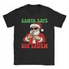 Men Women Graphic Print Six Seven Christmas Santa - Santa Saying 6 7 82761713  Tee T Shirt Pure Cotton  T-shirts Clothing