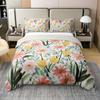 Watercolor Garden Floral Duvet Cover Set Botanical Bedding Set Spring Flowers Comforter Cover Rustic Vintage Wildflower Bed Set