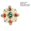 Dazzling Brooch High-Saturation Imitation Gemstones Faux Pearls Inlaid Palace Style Brooch Pin Coats Sweaters Scarves Badge