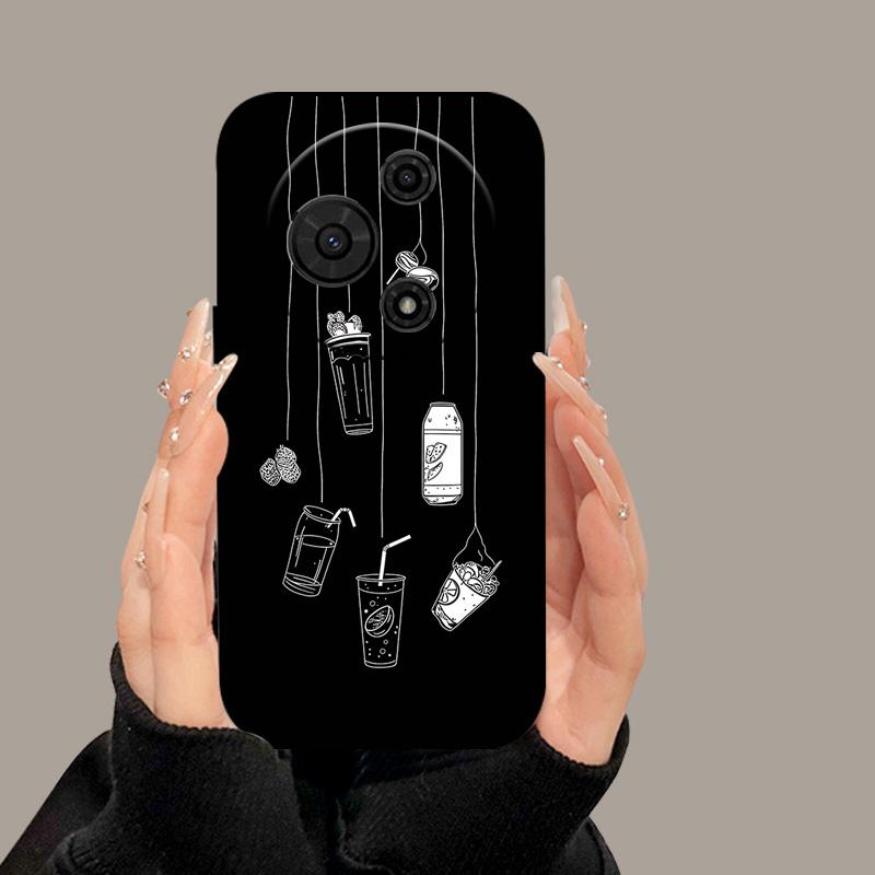 For TCL 605 T517D Case Cute Cartoon Painted Soft Silicone Cover for TCL 60 SE TCL605 60SE Luxury Shockproof Bumper Fundas Cases
