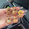 New Car Ornaments Auto Dashboard Rearview Mirror For Cartoon Capybara Decorative Ornament Car Styling Modification Accessories