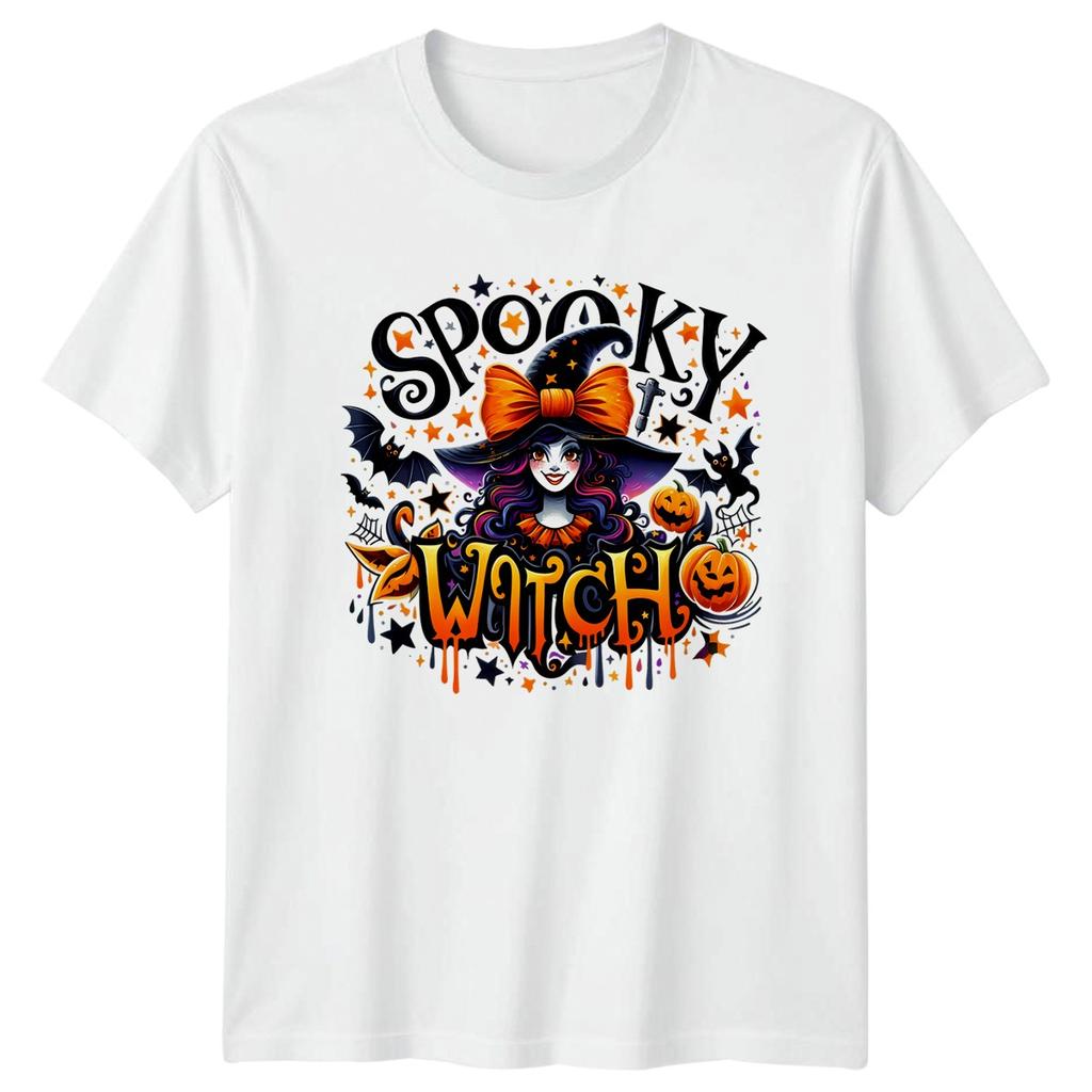 Spooky Witch Halloween Holidays Unisexs TShirt Unisexs Tee Graphic Unisex Top a