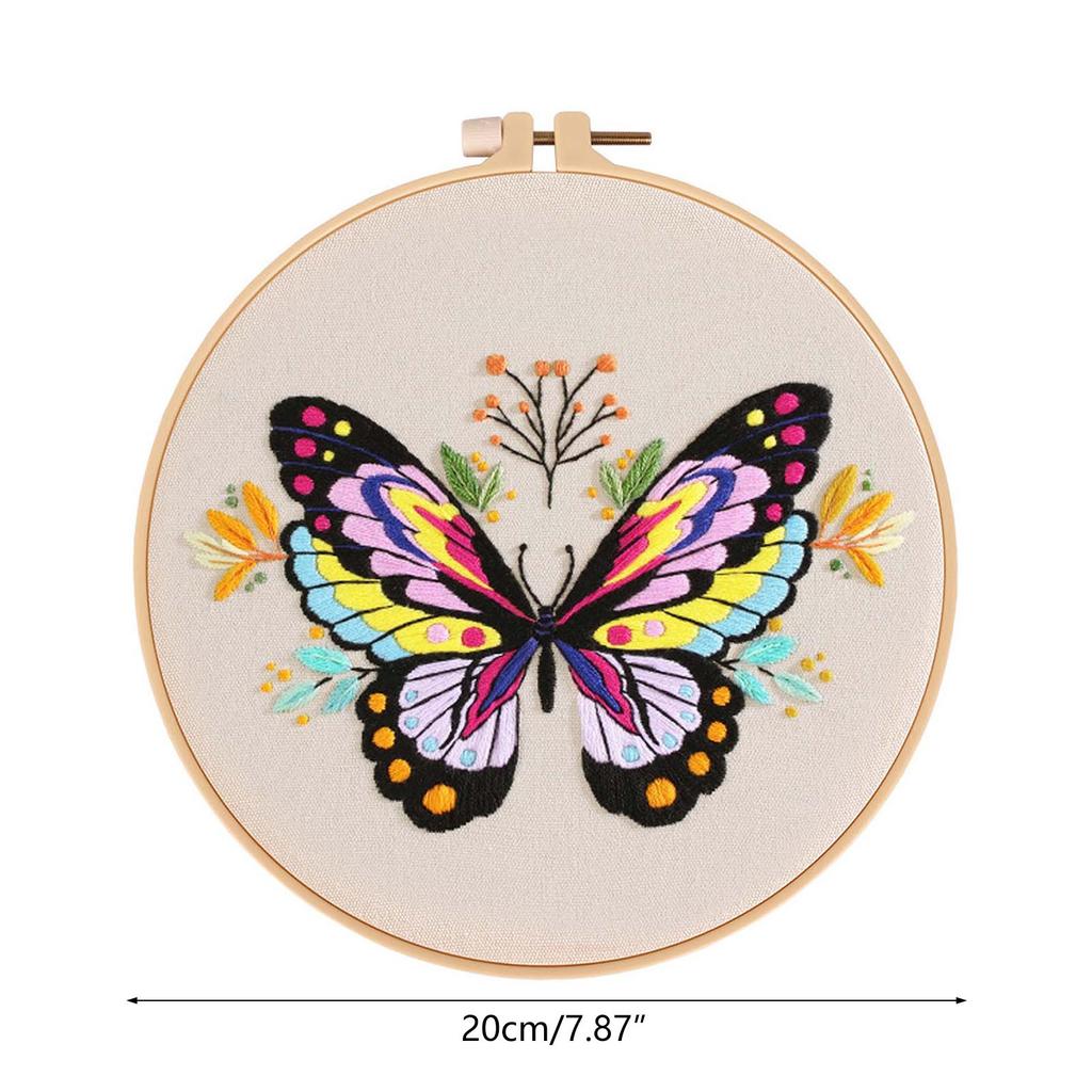 Embroidery Stitch Practice Embroidery Kits for Beginners with Flower Pattern, Embroidery Starter Kits with Instruction