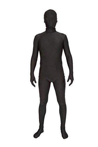 Clearstone Invisible Man Cosplay Halloween Full Body Zentai Suit, Pantex, Unisex, Black