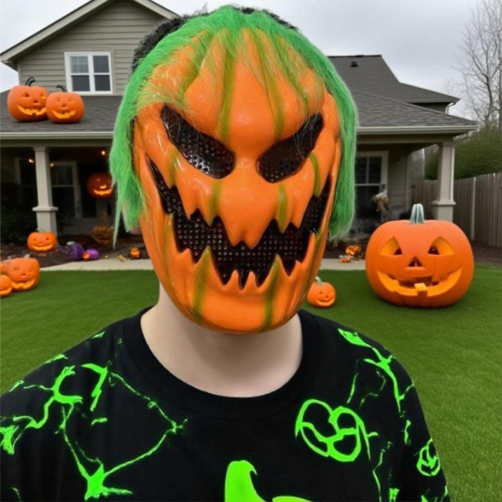 Creativity Halloween Cosplay Mask Realistic Pumpkin Full Face Mask  Carnival Party