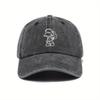 Washed American Retro Cowboy Baseball Cap To Increase the Trend of Curved Brim Baseball Hat Sunshade Soft Top American Fishing Hat