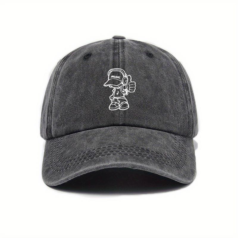 Washed American Retro Cowboy Baseball Cap To Increase the Trend of Curved Brim Baseball Hat Sunshade Soft Top American Fishing Hat