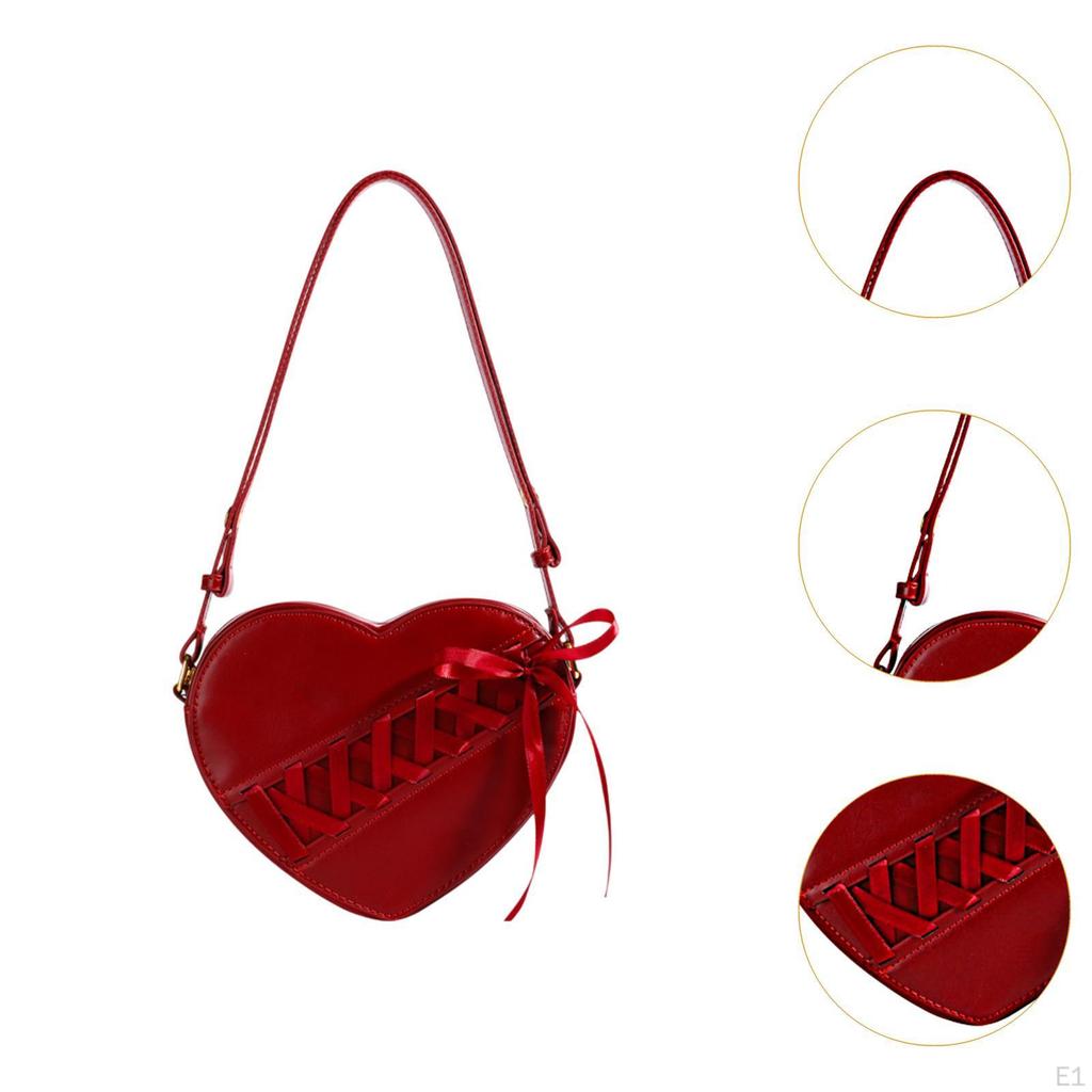 Heart Shape Satchel Lightweight Crossbody Bag for Birthday Work Vacation Office