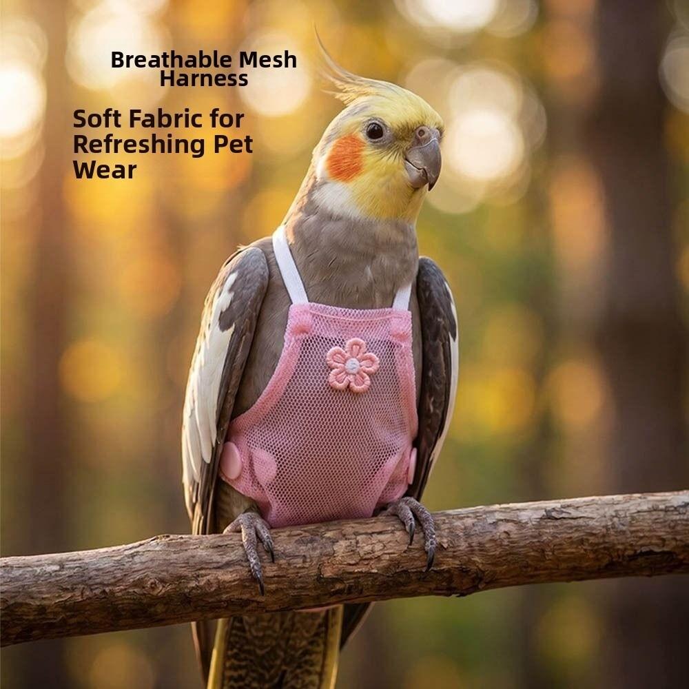Soft Breathable Parrot Diaper Adjustable Pet Bird Nappy Suit Parrot Flight Suit  Pet Accessories