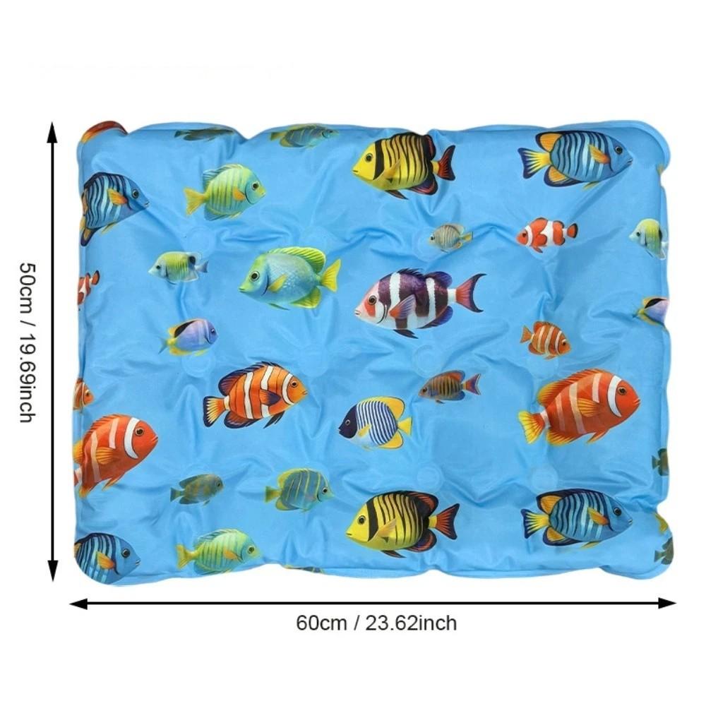 Breathable Pet Cooling Mat Soft Pet Cooling Ice Mat Cartoon Air Conditioning Gel Mat  Hot Weather
