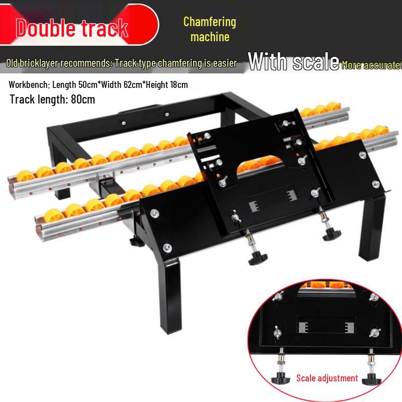 45-Degree Track Tile Chamfering Machine: High-Precision, Multi-Functional, Portable Edge Grinder with Thickened Desktop Stand