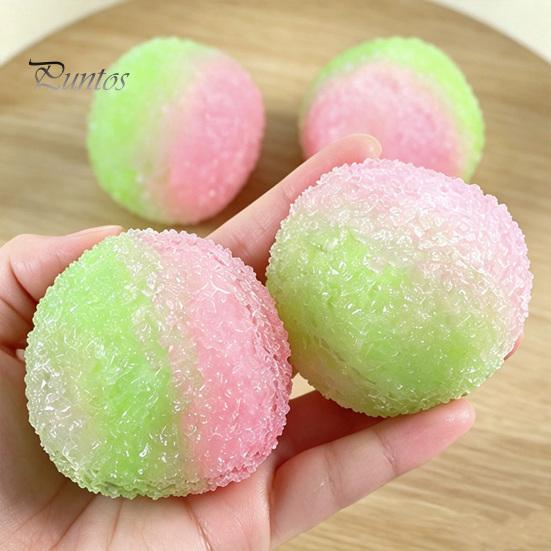 Adults Sensory Toys 1/2Pcs Crunchy Stress Ball Toy, Shapeable Textured Fidget Soft Relievers Bi-color Fake Waxberry Squeeze Toy for Focus Aid