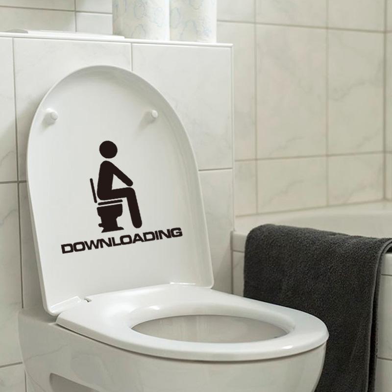 Creative Funny Pattern Toilet Wall Stickers Removable Home Decoration Art Decals Wallpaper Bathroom Waterproof Door Sticker