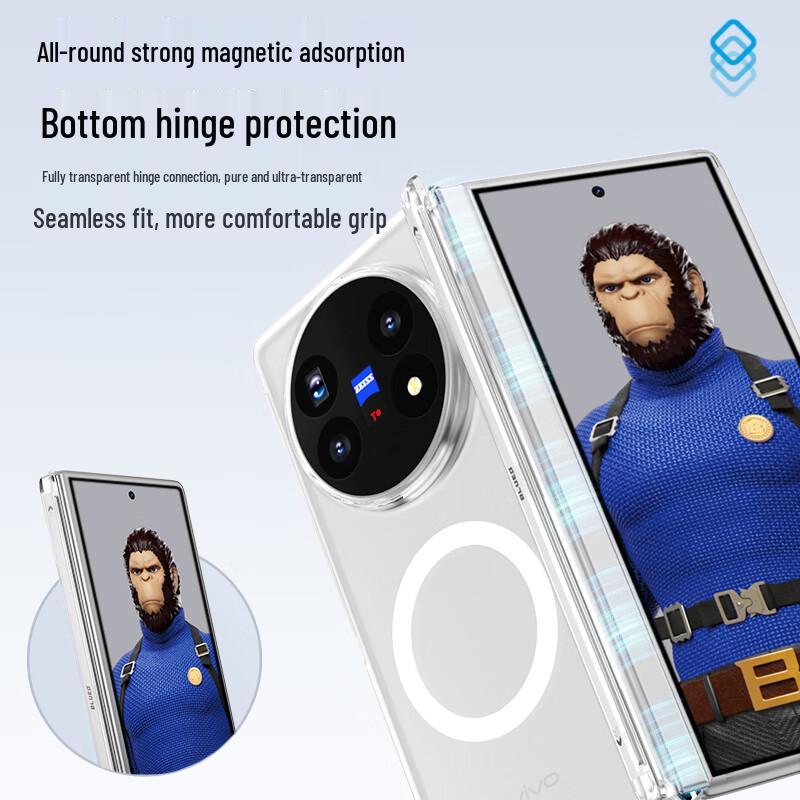 Vivo X Fold5 Clear Magnetic Folding Phone Case