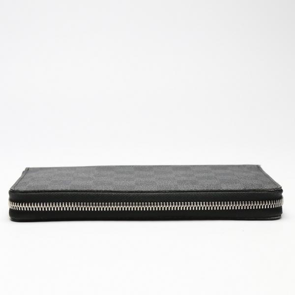 LOUIS VUITTON Damier Graphite Zippy Organizer N63077 Long Wallet purse black Used