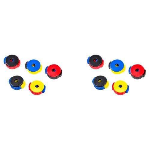 

Muxcksa 10-Piece Drum Quick Set Cymbal Mate Quick Release Drum Accessories, Mixed Colors, Easy-to-Use Push-On Design