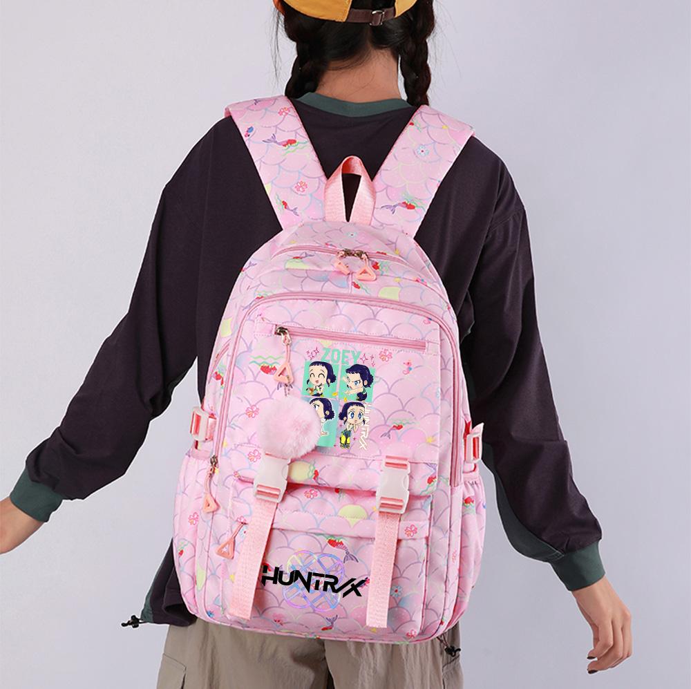 Anime K-Pop Demon Hunters Printed Backpack Large Capacity Bookbag Student Boy Girl Schoolbag Outdoor Large Capacity Waterproof Laptop Travel Bag