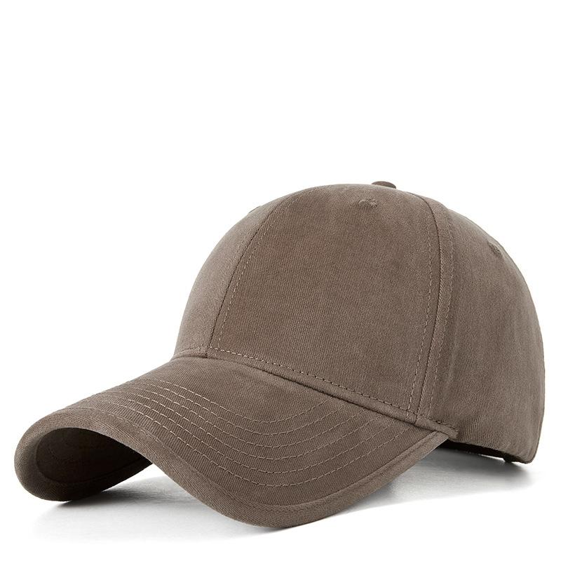 Spring and autumn large windproof baseball cap women's large head circumference large size washed hat medium men's wide brim cap